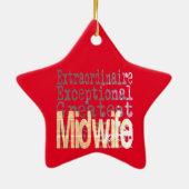 Ornament van verloskundige Extraordinaire keramiek (Achterkant)