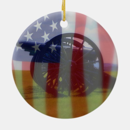 Ornament van vlag en kanon (Achterkant)