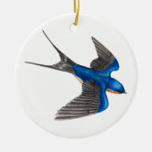 Ornament van Vliegende Barn Swallow (Voorkant)
