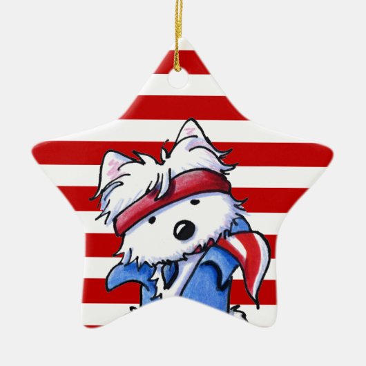 Ornament van Westie Boss (Voorkant)