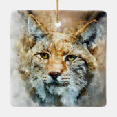 ornament van wild kattenporselein (Achterkant)