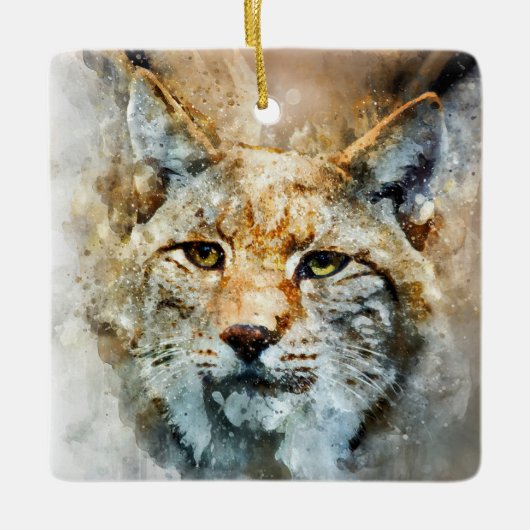 ornament van wild kattenporselein (Voorkant)
