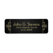 Ornament van witte en goudglitter etiket (Voorkant)