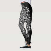 Ornament van zwarte en witte Floral Leggings (Links)