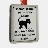 Ornament van zwarte honden redden (Rechts)