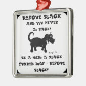 Ornament van zwarte honden redden (Links)