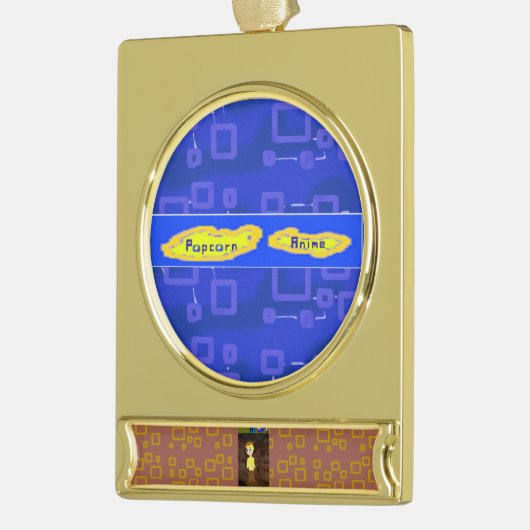 Ornament Verguld Banner Ornament (Links)