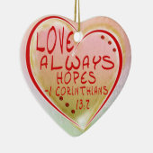 ORNAMENT - VERLIES ALTIJD HOPES - BIBLE VERSE (Rechts)