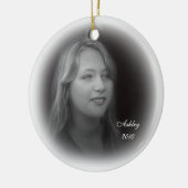 Ornament vervagen portret met kerstkrans terug (Links)