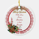 Ornament vervagen portret met kerstkrans terug (Achterkant)