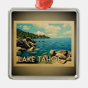 Ornament Vintage Travel Lake Tahoe