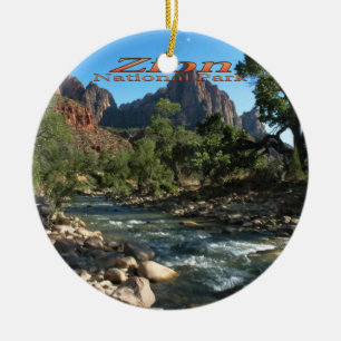 Ornament: Virgin River and Watchman (Ronde) Keramisch Ornament