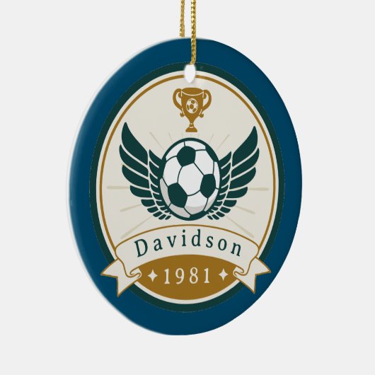 Ornament - Voetbal - Gepersonaliseerd - Naam toevo (Rechts)