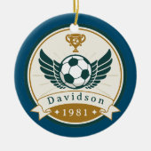 Ornament - Voetbal - Gepersonaliseerd - Naam toevo (Voorkant)
