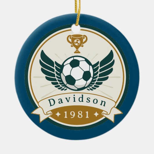 Ornament - Voetbal - Gepersonaliseerd - Naam toevo (Voorkant)