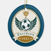 Ornament - Voetbal - Gepersonaliseerd - Naam toevo (Links)