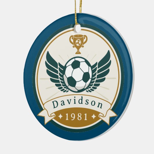 Ornament - Voetbal - Gepersonaliseerd - Naam toevo (Links)