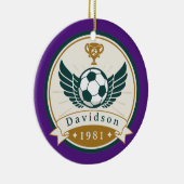 Ornament - Voetbal - Gepersonaliseerd - Naam toevo (Rechts)