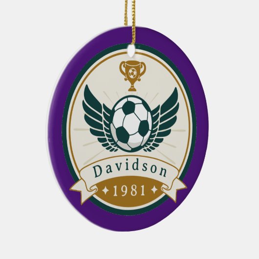 Ornament - Voetbal - Gepersonaliseerd - Naam toevo (Rechts)