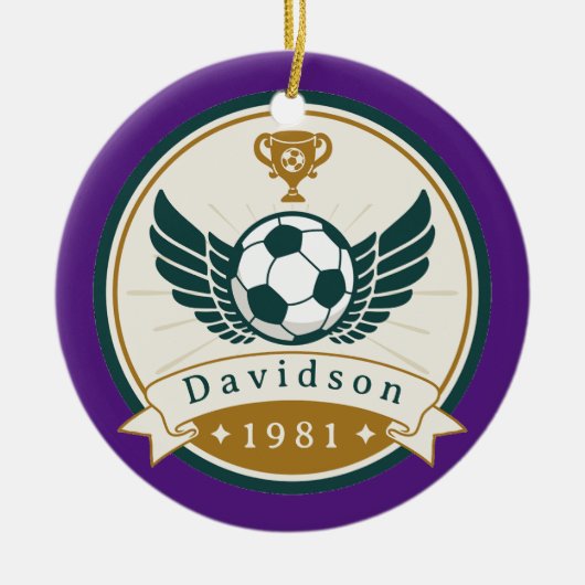 Ornament - Voetbal - Gepersonaliseerd - Naam toevo (Voorkant)