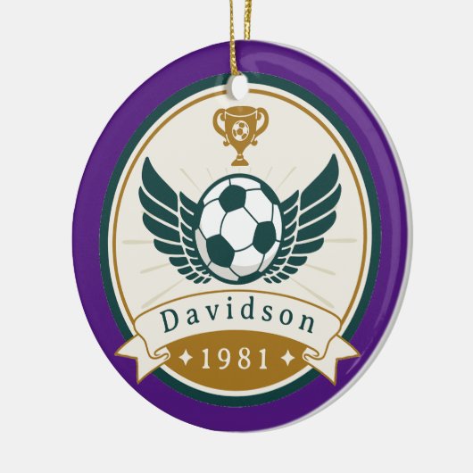 Ornament - Voetbal - Gepersonaliseerd - Naam toevo (Links)