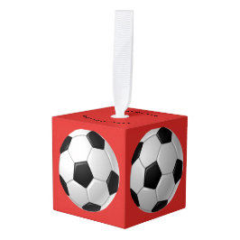 Ornament voetbal ontwerpkubus.