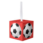 Ornament voetbal ontwerpkubus. (Achter hoekig)