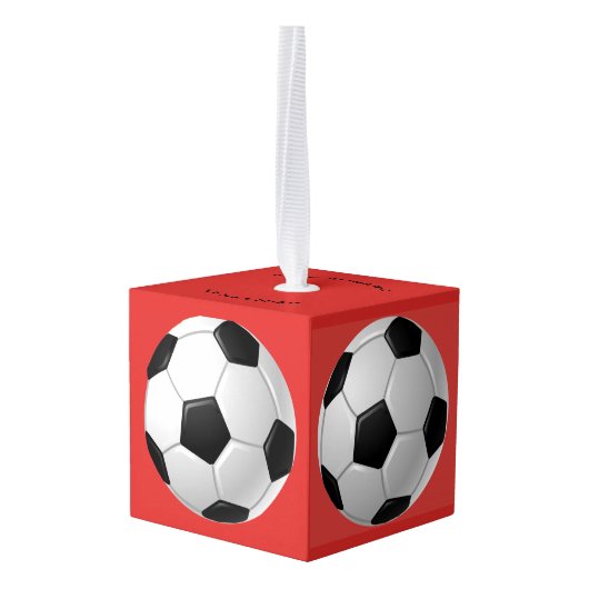 Ornament voetbal ontwerpkubus. (Achter hoekig)