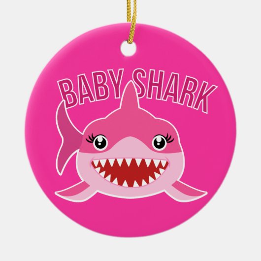 Ornament voor baby met kerstbomen voor haaien (Voorkant)