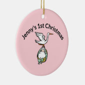 Ornament voor babymeisjes Eerste Kerstmis (Rechts)