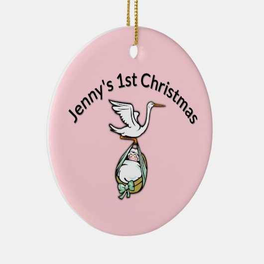 Ornament voor babymeisjes Eerste Kerstmis (Rechts)