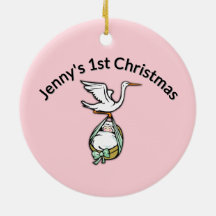 Ornament voor babymeisjes Eerste Kerstmis