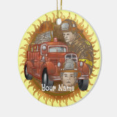 Ornament voor brandweerlieden van FireTruck Buddy (Links)