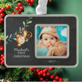 Ornament voor de eerste kerstfoto van Monkey Baby