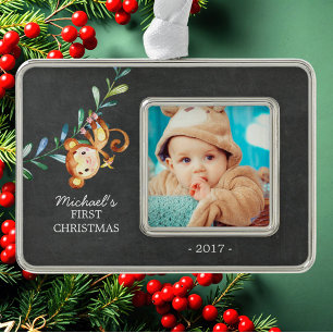 Ornament voor de eerste kerstfoto van Monkey Baby