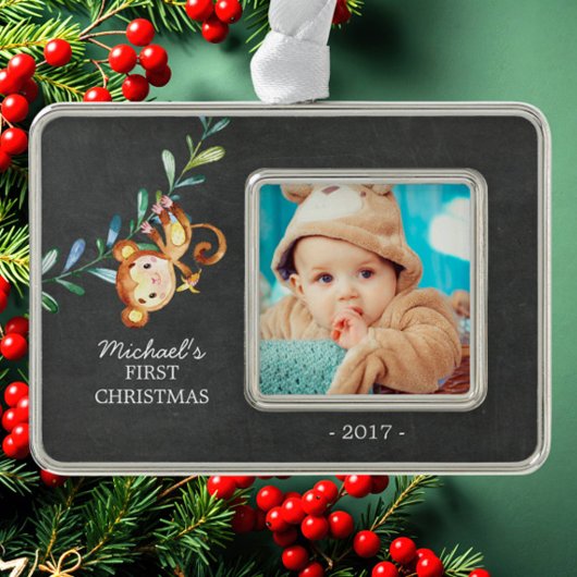 Ornament voor de eerste kerstfoto van Monkey Baby
