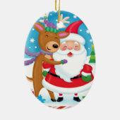 Ornament voor de kerstman en de rendieren (Achterkant)