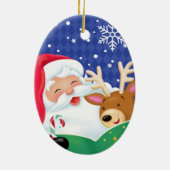 Ornament voor de kerstman en de rendieren (Achterkant)