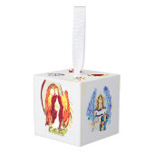 Ornament voor de kubus: spirituele kerst (Voorkant hoekig)