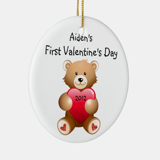 Ornament voor de voornaam van uw kind, Valentijnsd (Rechts)