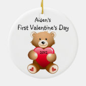 Ornament voor de voornaam van uw kind, Valentijnsd (Achterkant)