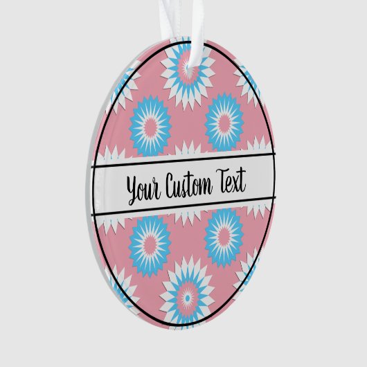 Ornament voor driepuntsroze bloempatroon (voorkant)