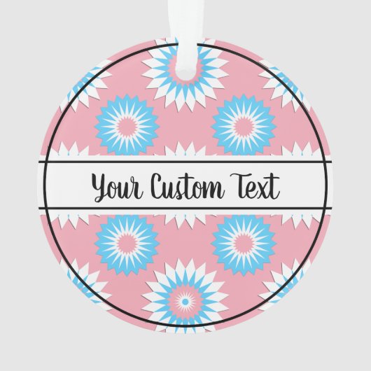 Ornament voor driepuntsroze bloempatroon (achterkant)