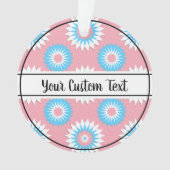 Ornament voor driepuntsroze bloempatroon (voorkant)