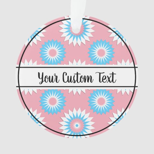 Ornament voor driepuntsroze bloempatroon (voorkant)