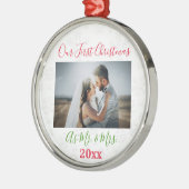 ornament voor eerste kerstfeestgevechtsparen foto' (Links)