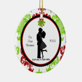 Ornament voor eerste kerstmis in het zoenen (Rechts)