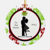 Ornament voor eerste kerstmis in het zoenen (Voorkant)