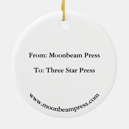 Ornament voor feestdagen met briefperthema Pilot (Achterkant)