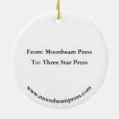 Ornament voor feestdagen met thema Golding briefpr (Achterkant)